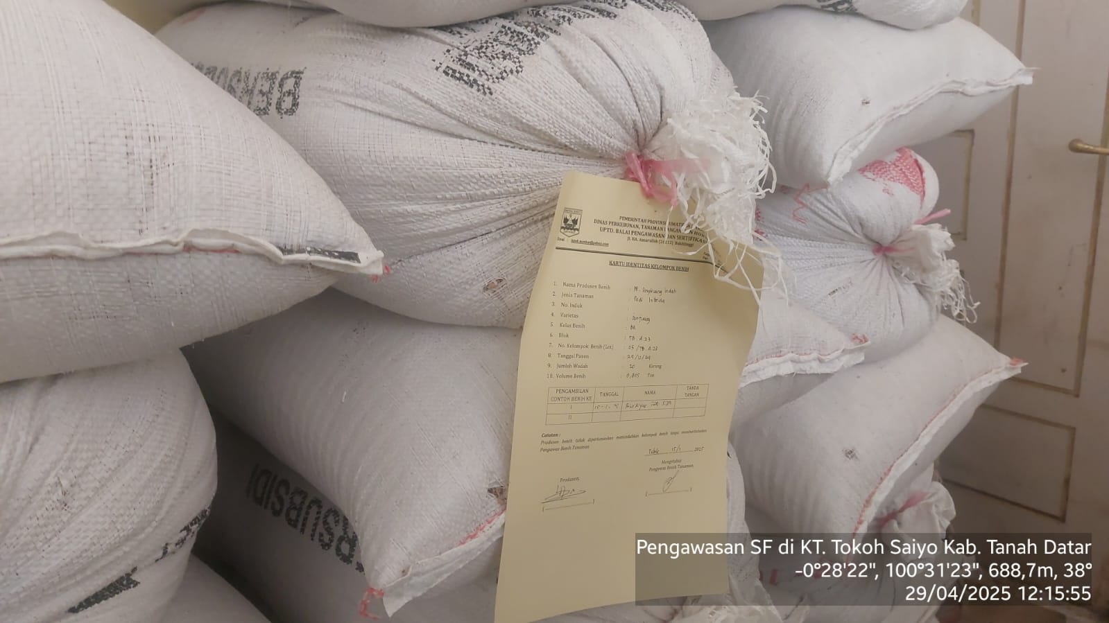 Pengawasan SF Gudang - Kab. Tanah Datar